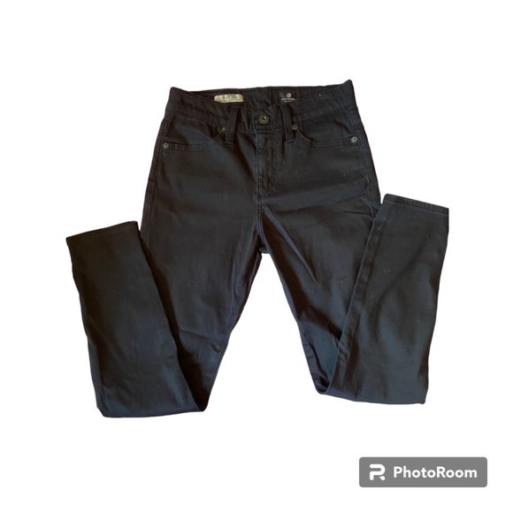 AG Adriano Goldschmidt the Farrah Skinny Crop high rise Black stretchy size 25 - Picture 1 of 9